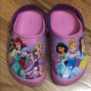 Girls Disney princess crocs light up